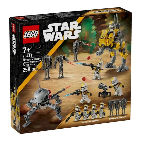 لگو 258 تکه سری استاروارز مدل 327th star corps clone troopers battle pack 75431